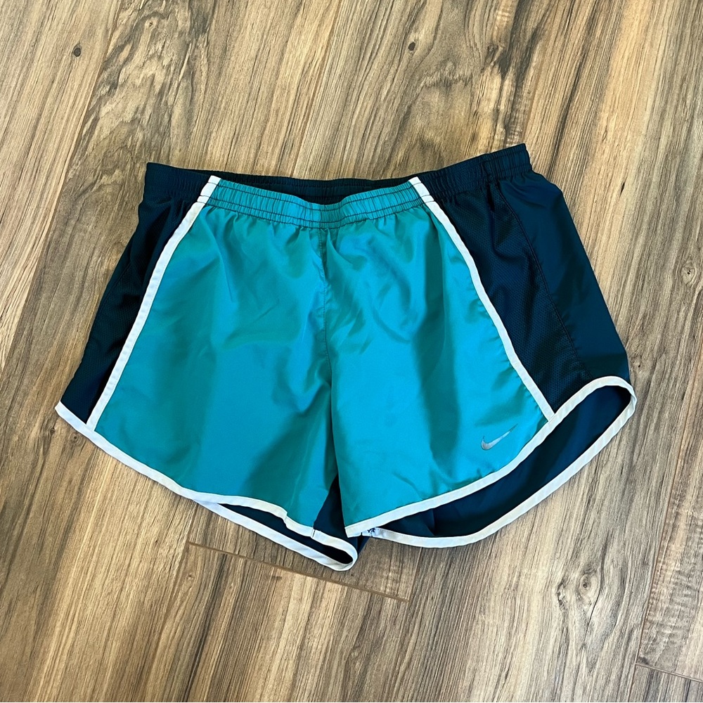 Turquoise Nike workout shorts